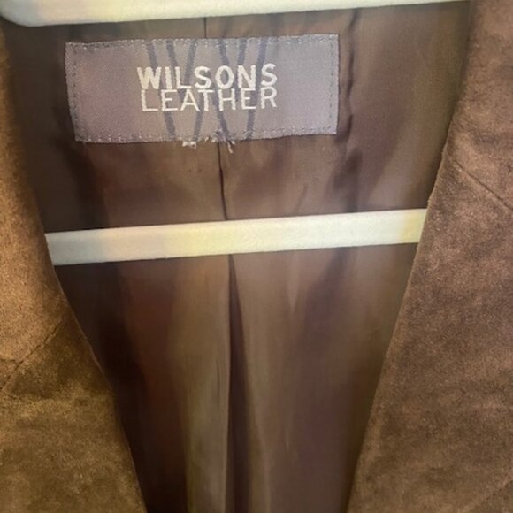 Wilsons Leather Women's Suede Jacket/Blazer in Brown, Size Large - Picture 5 of 7